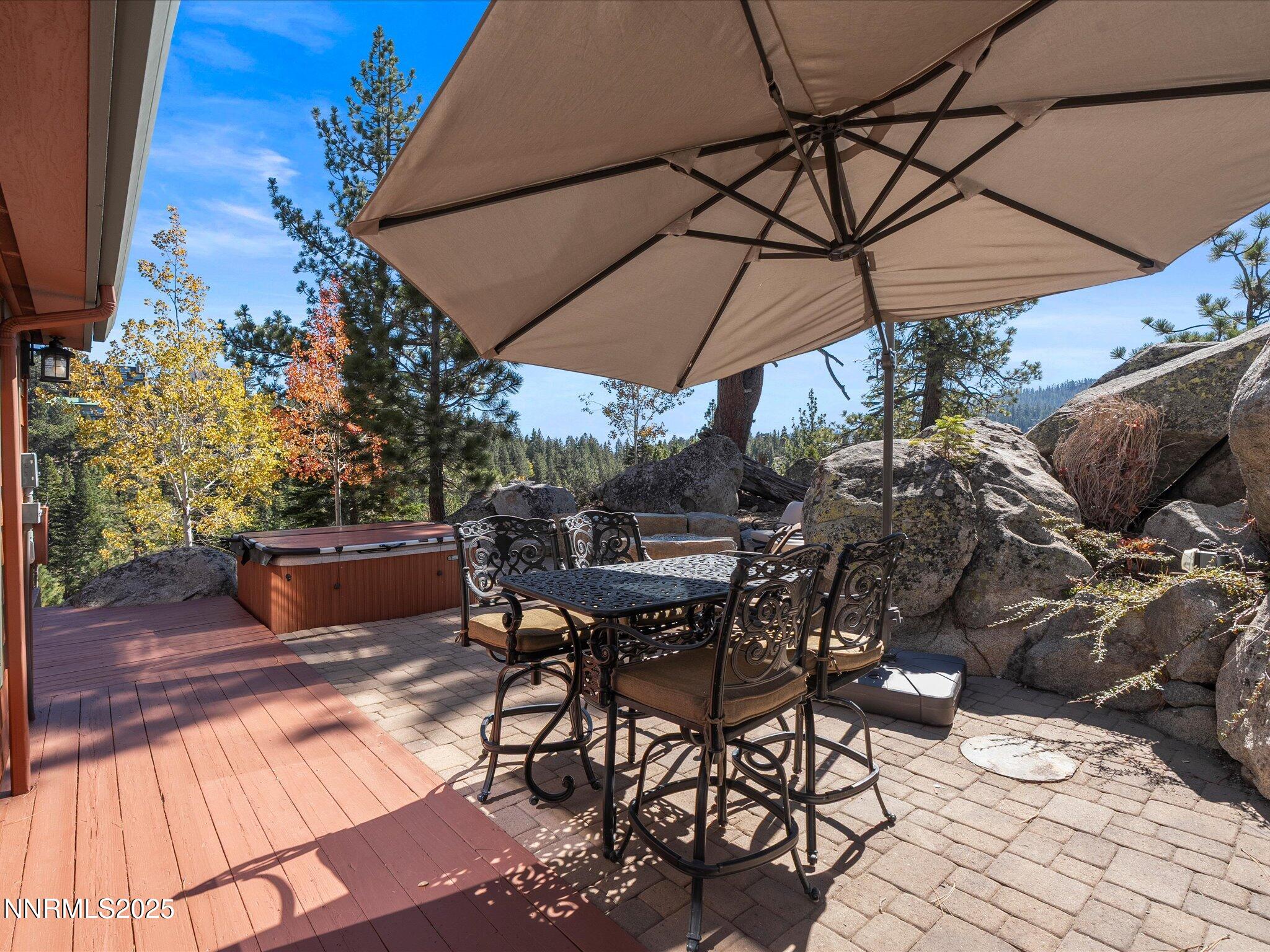 689 Tina Court Stateline, NV 89449 - Photo 61 of 102 a view of a backyard with sitting area