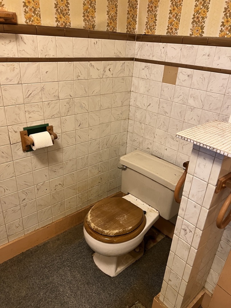 1670 North College Street Decatur, IL 62526 - Photo 20 of 56 a white toilet sitting next to a small bathroom