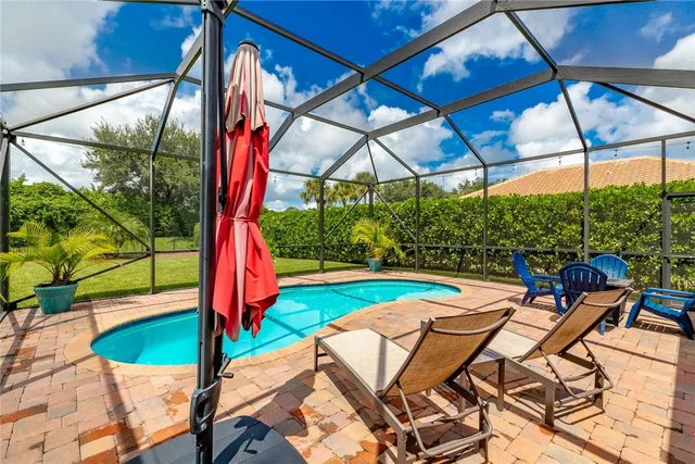 a view of outdoor space with seating