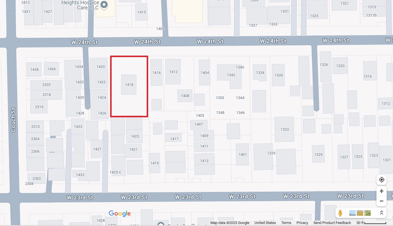 1418 West 24th Street Houston, TX 77008 - Photo 2 of 9 a black and white photo of a white building