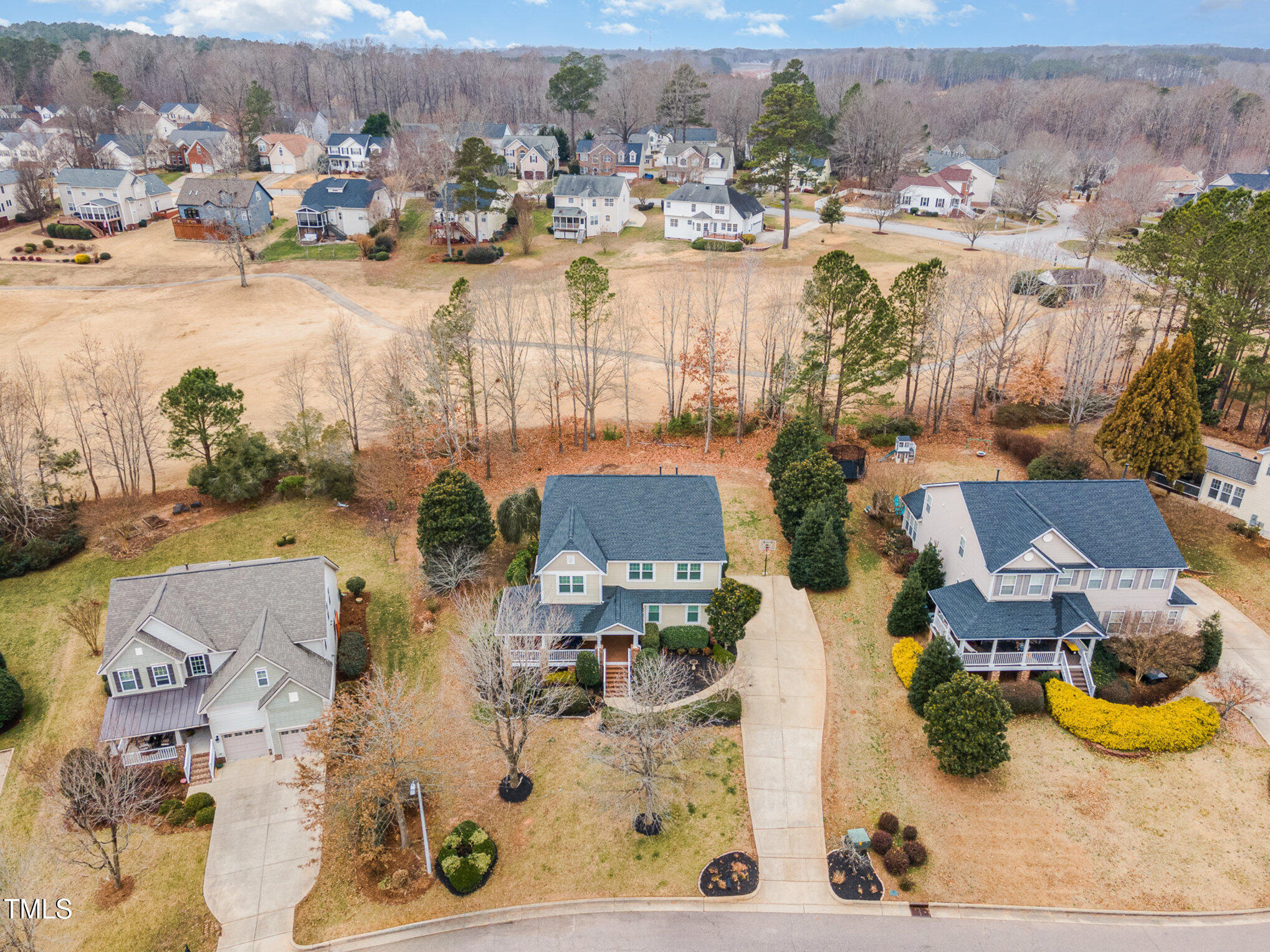 405 Challenge Road Raleigh, NC 27603 - Photo 16 of 24 an aerial view of residential houses with outdoor space