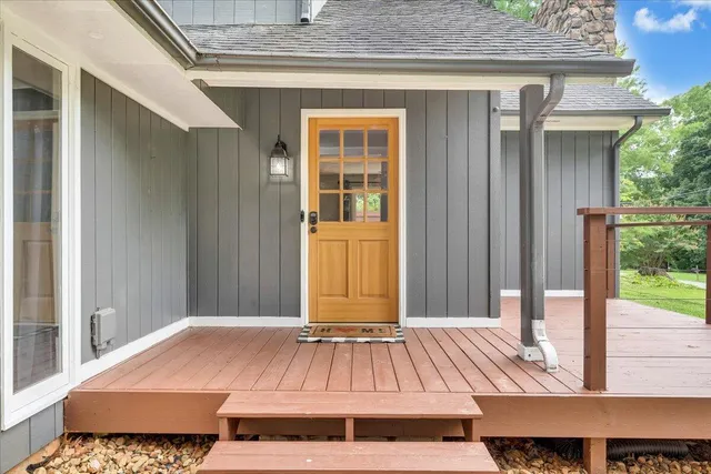 a front view of a house