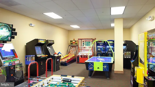 a room with furniture and toys