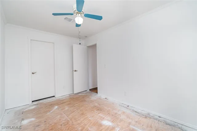 an empty room with a window