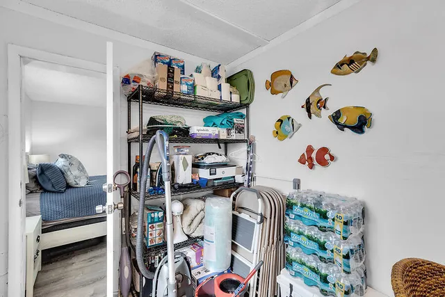 a room with storage and utility room