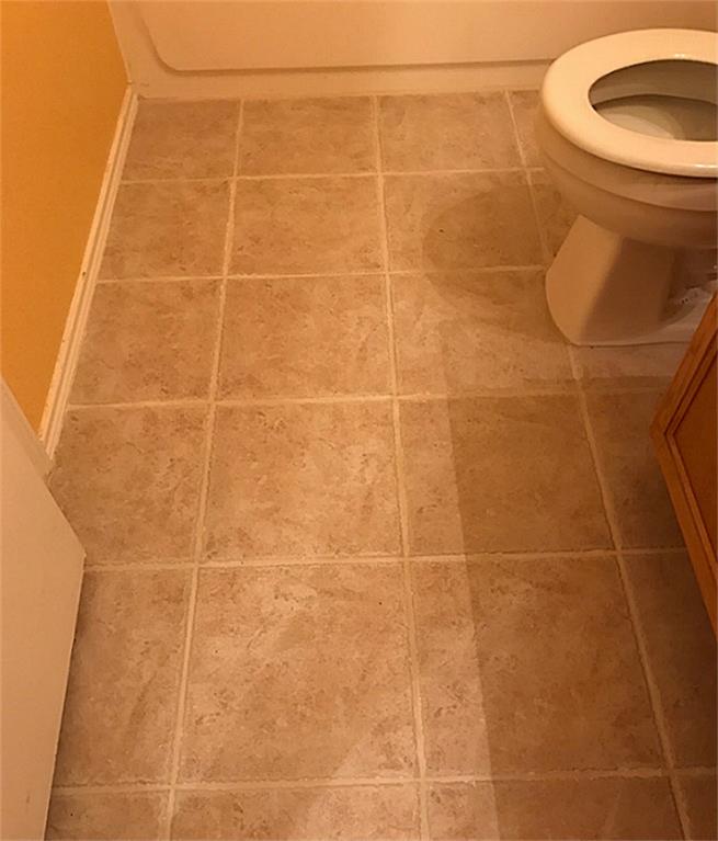 3142 Aspen Fair Trail Spring, TX 77389 - Photo 12 of 22 This bathroom features a tiled floor with a neutral beige tone, a standard toilet, and light-colored walls, creating a simple and clean look.