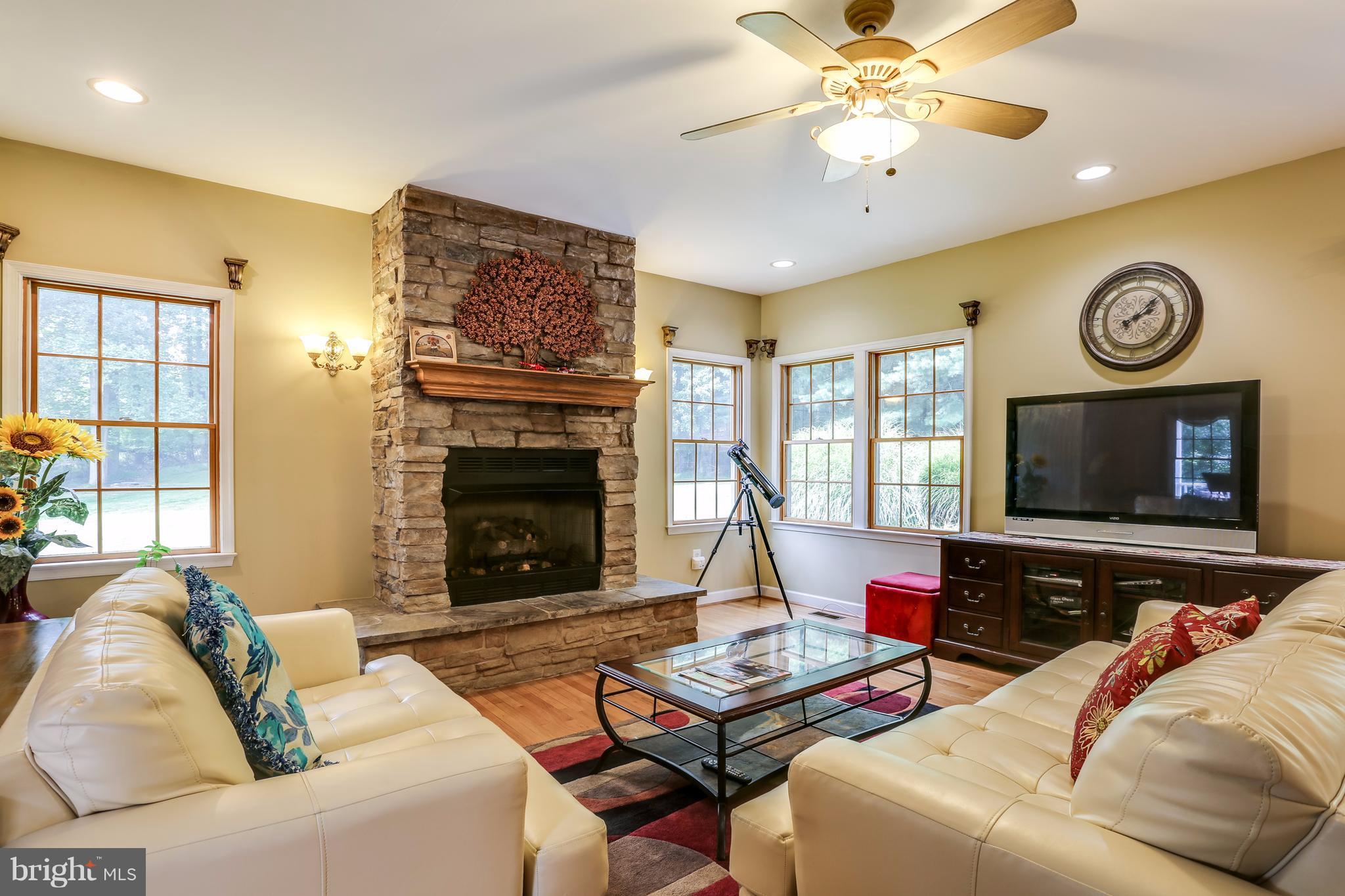 11946 Frederick Road Ellicott City, MD 21042 - Photo 9 of 30 Family Room-cozy & spacious stone Gas firepl