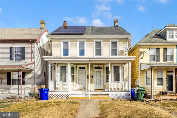 a front view of a house