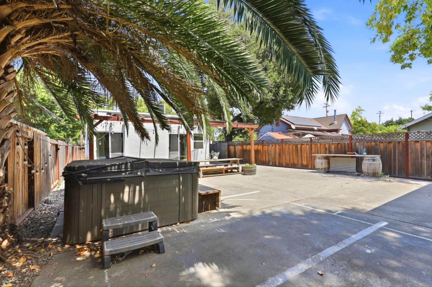 140 Second Street Gilroy, CA 95020 - Photo 32 of 33 a view of a backyard patio and fire pit