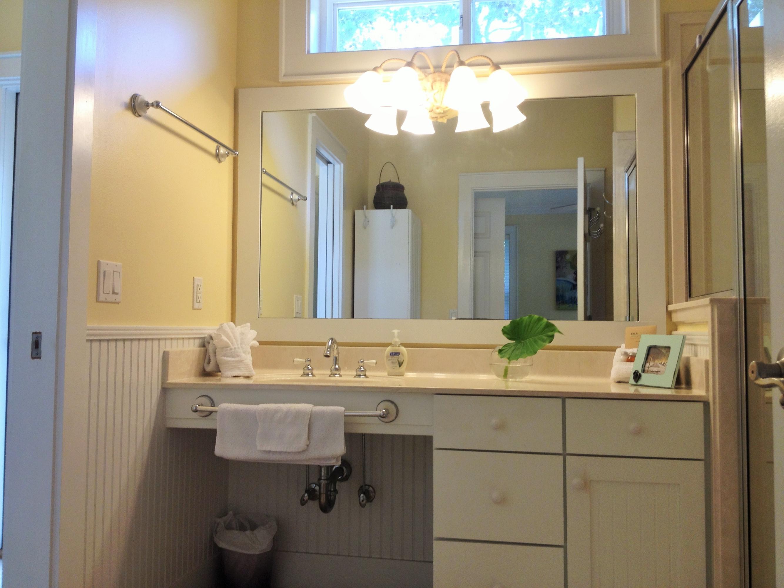 89 West Blue Crab Loop Inlet Beach Inlet Beach, FL 32461 - Photo 16 of 42 a bathroom with a sink and a mirror