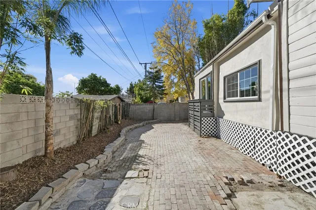 a backyard of a house
