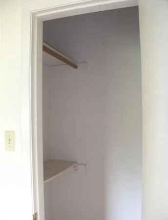 a close up view of racks on the wall