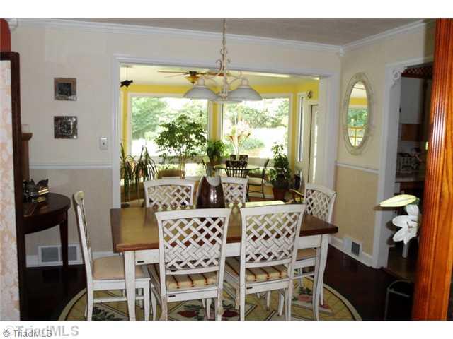 706 Rockspring Road High Point, NC 27262 - Photo 3 of 16 Dining Room. The flow is easy as seen here in the Dining Room, centrally located to the home