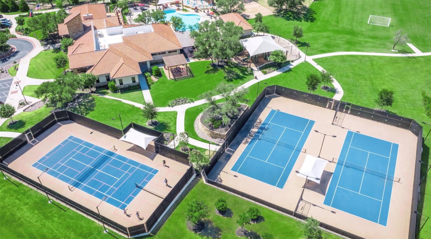 1224 Siena Sunset Road Leander, TX 78641 - Photo 27 of 28 Bird's eye view of a pool