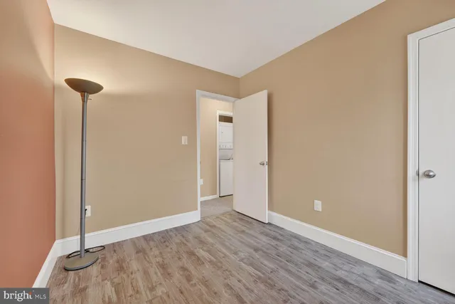 a view of a hallway with elevator