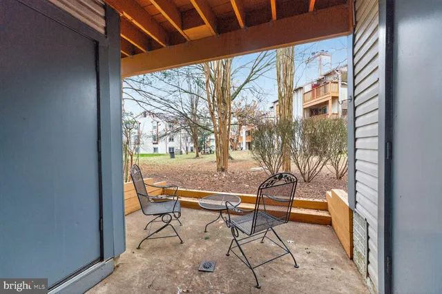 a view of outdoor space with seating area