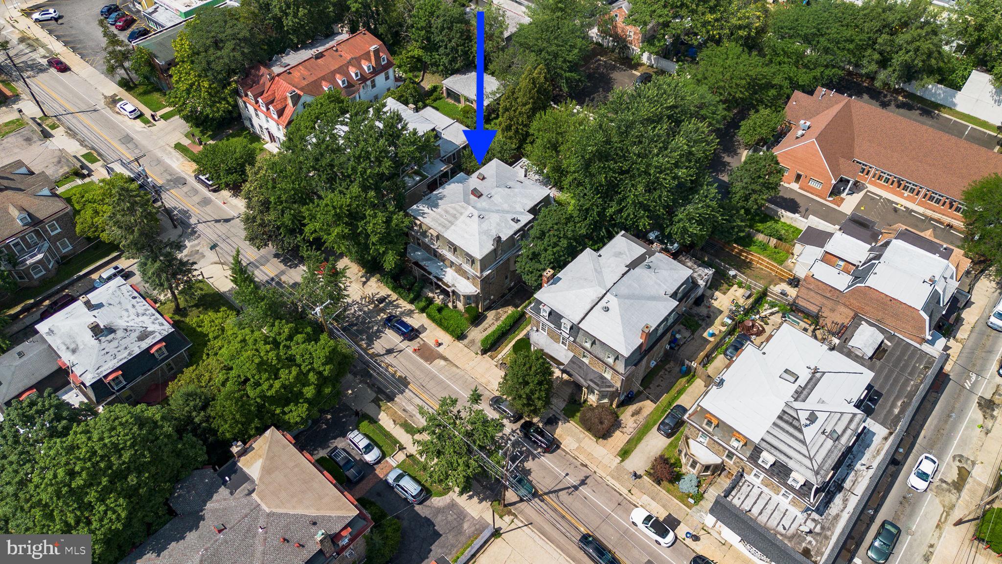 5911 Greene Street Philadelphia, PA 19144 - Photo 50 of 52 an aerial view of a house with a yard