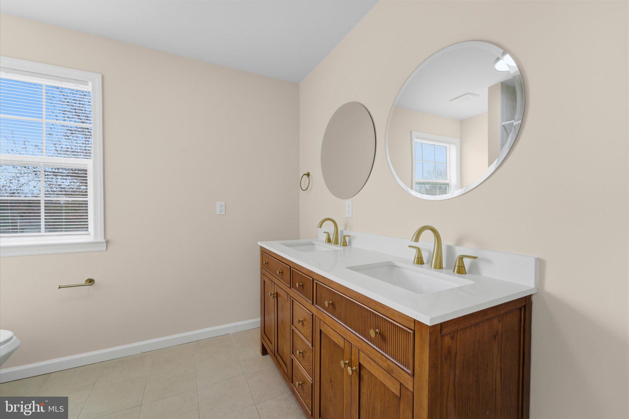 13511 Chevy Chase Court Chantilly, VA 20151 - Photo 22 of 57 a bathroom with a sink and a mirror