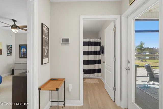a view of a hallway with interior of the house