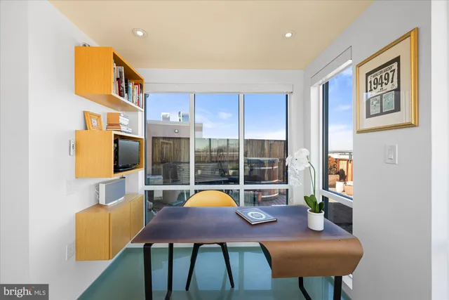 a view of a window in a room