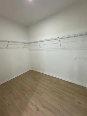 a view of a room with empty racks