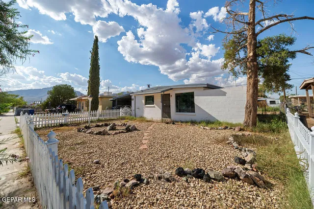 a view of a house with a patio