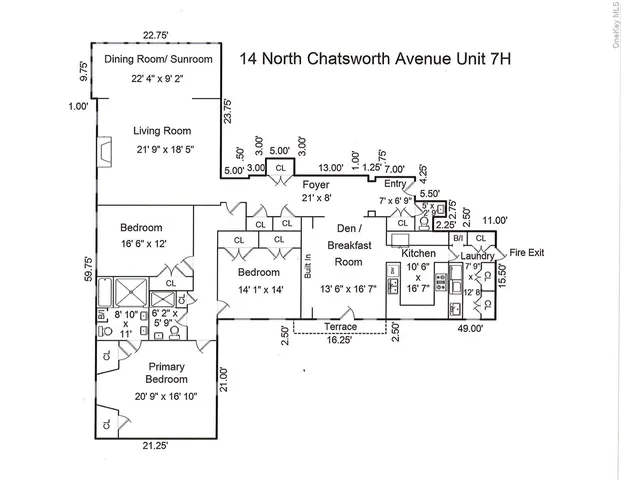 $1,899,000 | 14 North Chatsworth Avenue, Unit 7H, Larchmont, NY 10538