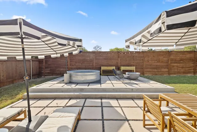 a view of terrace with seating space