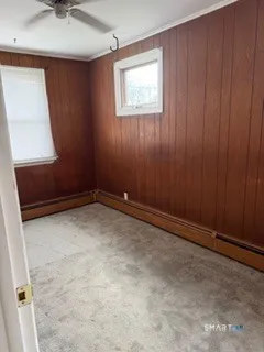 an empty room with a window