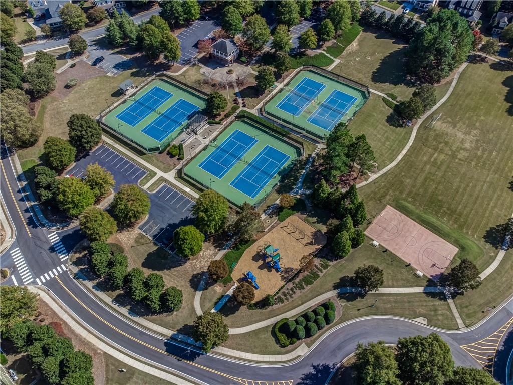 309 Jessica Way Canton, GA 30114 - Photo 24 of 27 an aerial view of residential house with outdoor space and swimming pool
