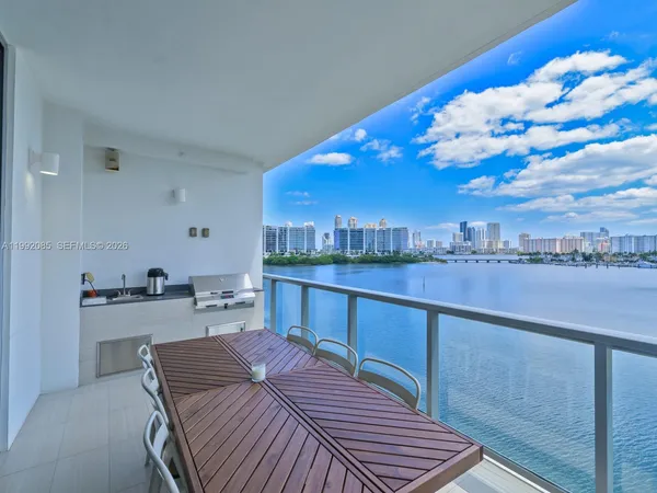 a room with furniture and city view