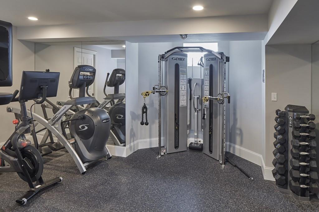 80 Stockdale Road Needham, MA 02492 - Photo 18 of 20 a view of a room with gym equipment