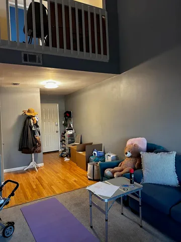 a room with furniture