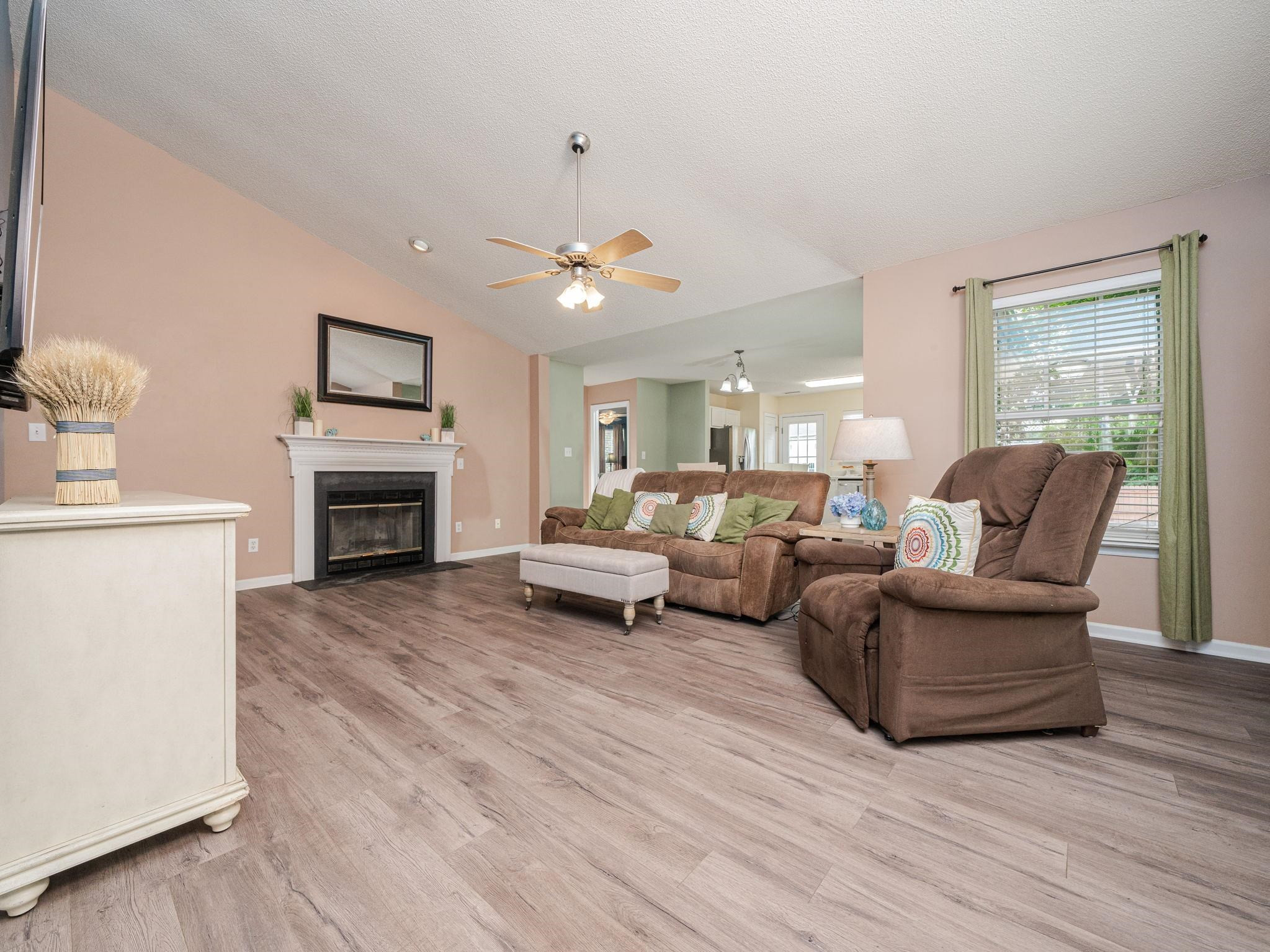 4117 Hopper Street Raleigh, NC 27616 - Photo 7 of 30 Living Room with Gas Fireplace