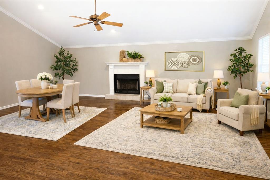 6287 East Pockrus Page Road, Unit C 2 Denton, TX 76208 - Photo 2 of 14 Living room virtual staged