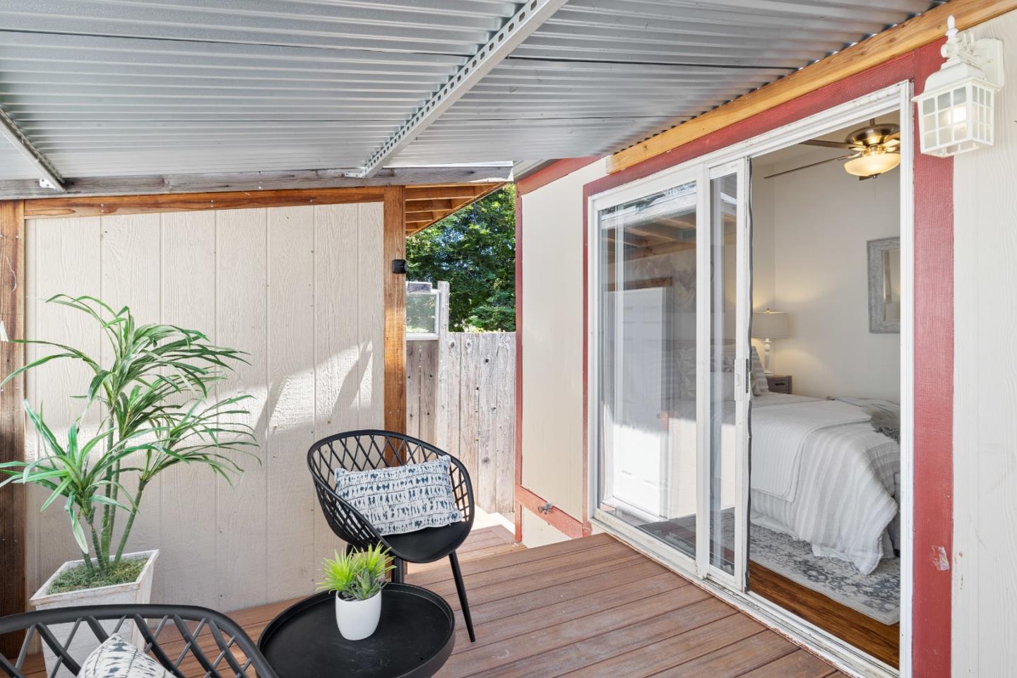 14685 Oka Road, Unit 62 Los Gatos, CA 95032 - Photo 19 of 27 a view of a balcony with potted plants