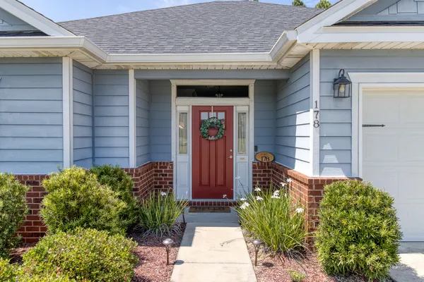 a front view of a house