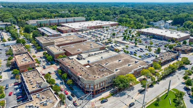 an aerial view of multiple house