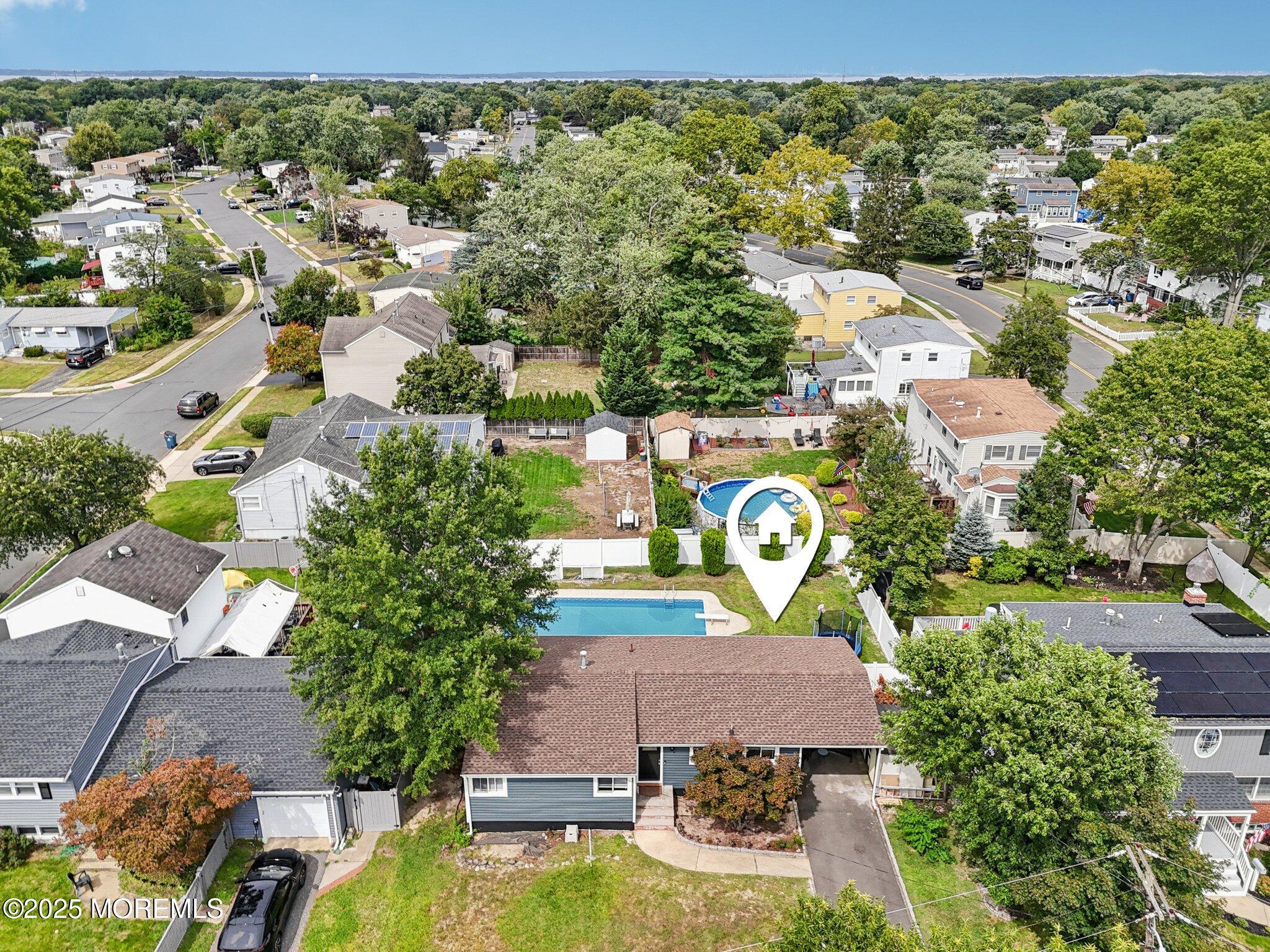 3 Duke Lane Hazlet, NJ 07730 - Photo 31 of 50 an aerial view of a house with yard swimming pool and outdoor seating