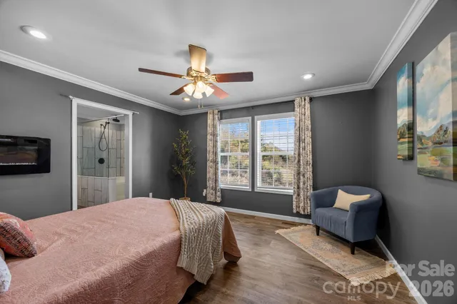 a view of a workspace with furniture and a potted plant