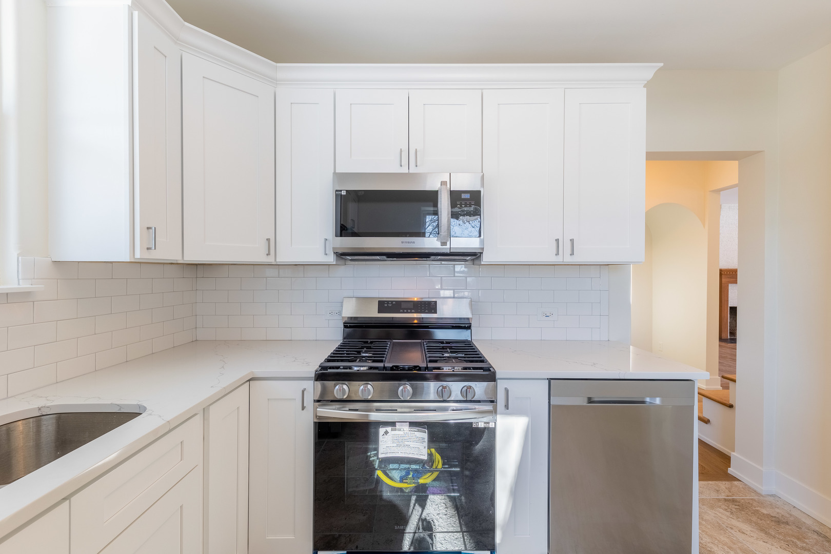9160 South Hamilton Avenue Chicago, IL 60643 - Photo 11 of 53 a kitchen with a stove and a microwave