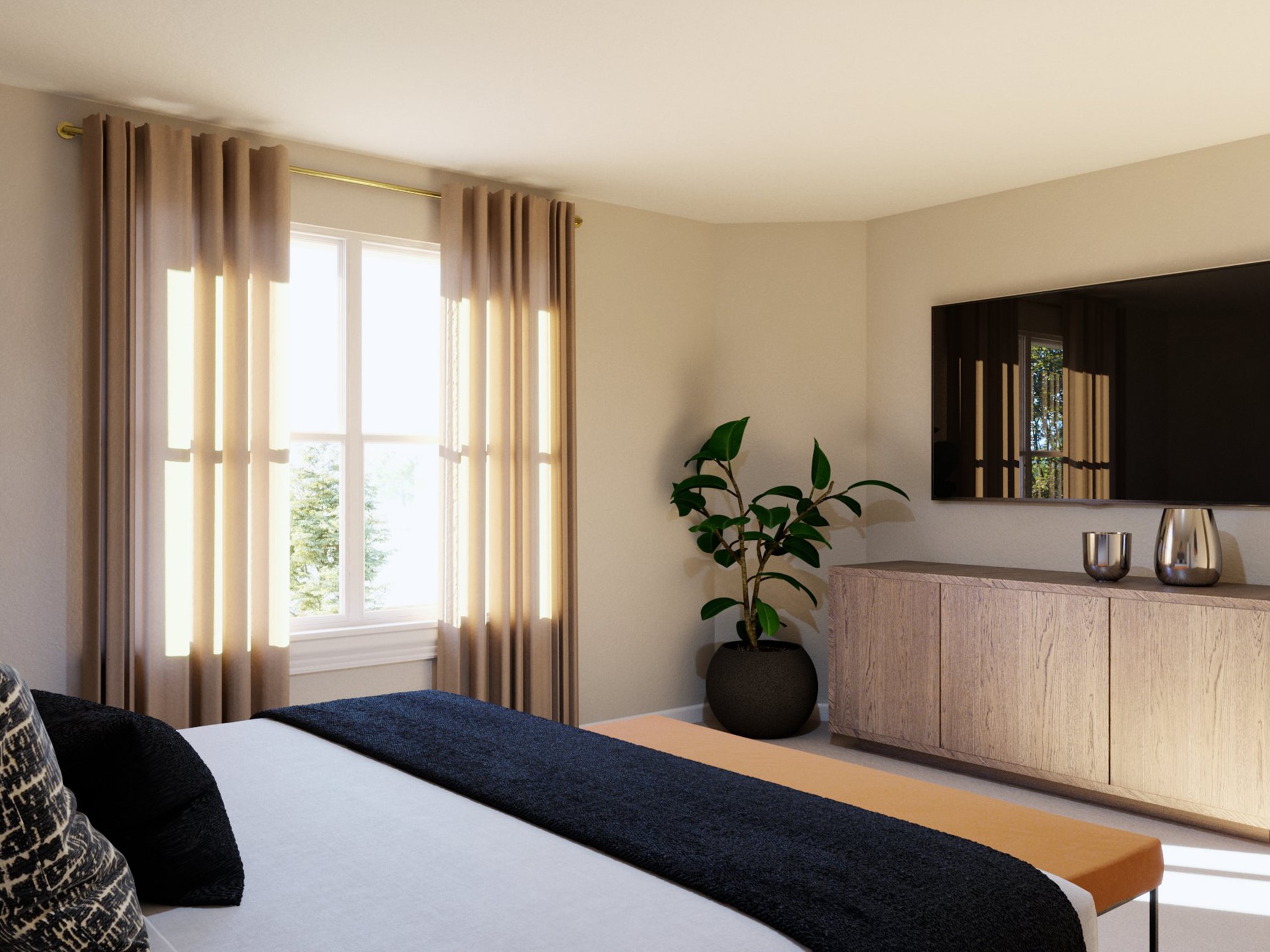 13635 Kit Run Splendora, TX 77372 - Photo 21 of 32 a bedroom with a bed running cycle and a window