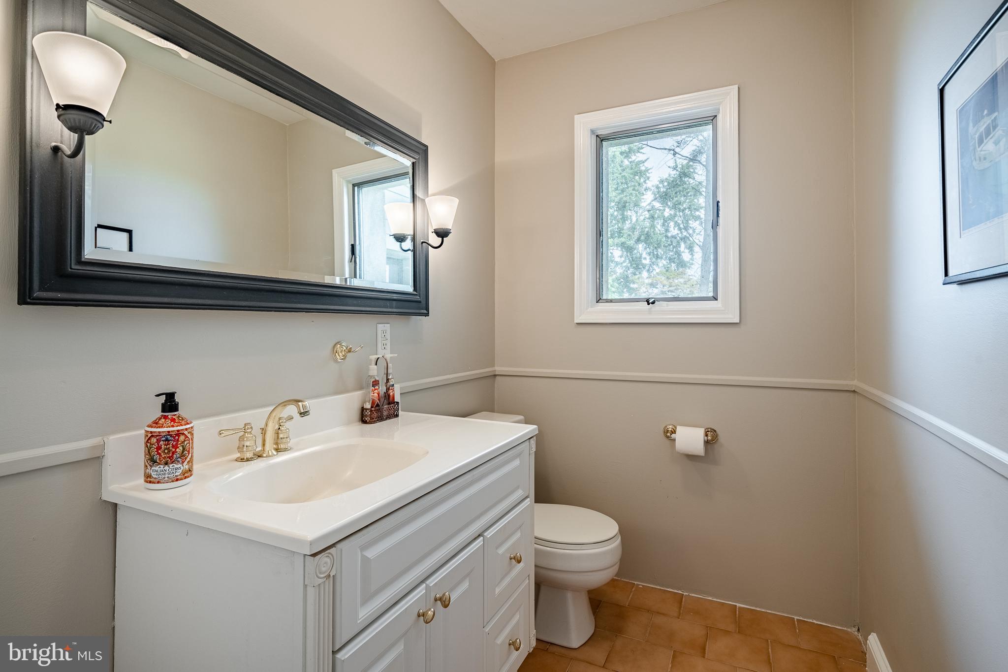 763 Denton Hollow Road West Chester, PA 19382 - Photo 33 of 80 a bathroom with a sink a toilet and mirror