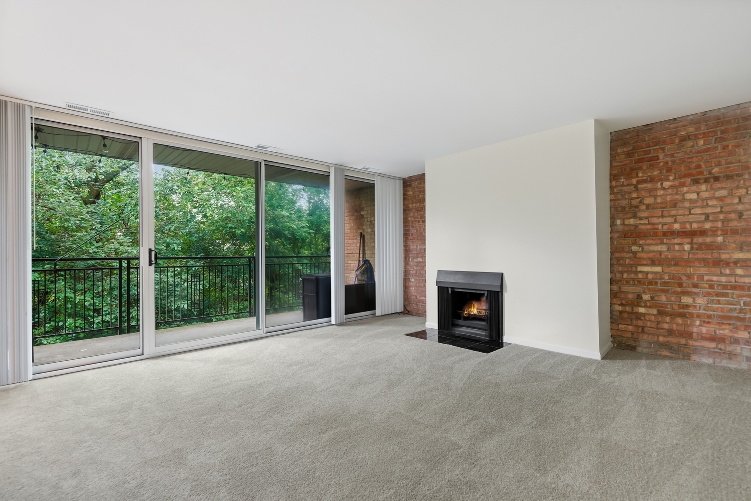 5902 Forest View Road, Unit 2D Lisle, IL 60532 - Photo 3 of 27 a view of an empty room with fireplace and a window