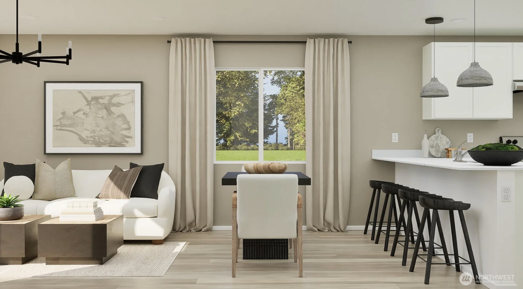 161 Moonshadow Lane Sequim, WA 98382 - Photo 4 of 16 a living room with furniture and a lamp