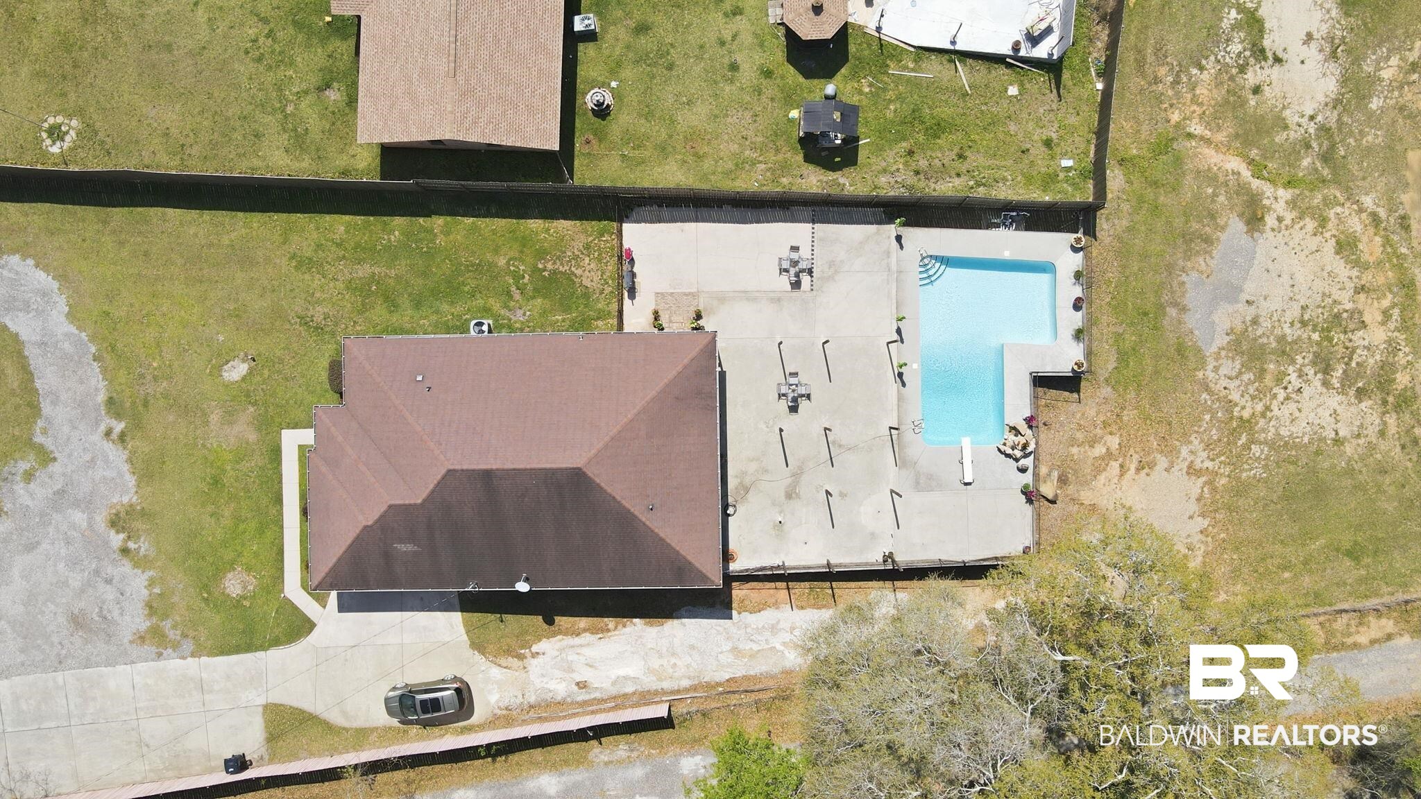 6352 McDonald Road Theodore, AL 36582 - Photo 31 of 35 Drone / aerial view of a pool
