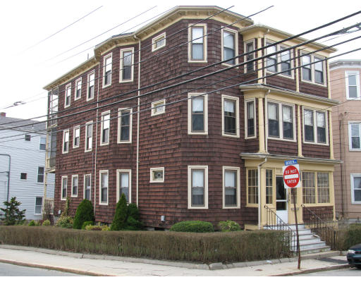 a front view of a building