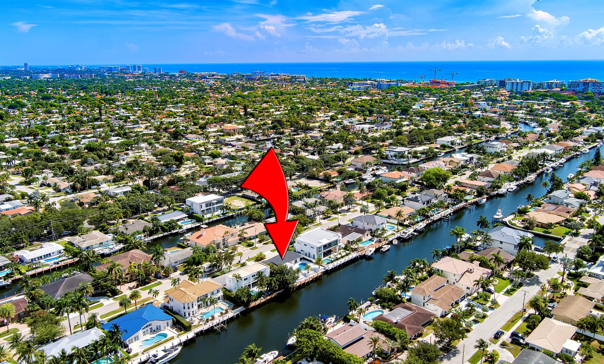 2310 Northeast 48th Court Lighthouse Point, FL 33064 - Photo 42 of 61 an aerial view of a city