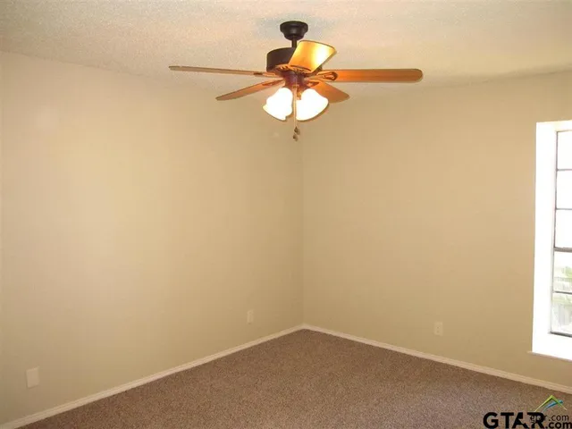 a view of a small space with a window