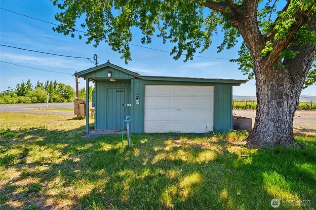 a house view with a garden space